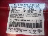 1995 F150 Color Code for Electric Currant Red Pearl - Color Code: EG