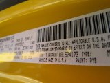 2011 Wrangler Unlimited Color Code for Detonator Yellow - Color Code: PYB