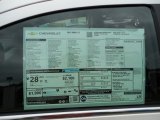 2013 Chevrolet Sonic LTZ Sedan Window Sticker