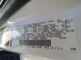 2012 Tacoma Color Code for Super White - Color Code: 040