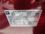 2012 GMC Terrain SLT Info Tag