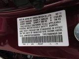 2012 Civic Color Code for Crimson Pearl - Color Code: R543P
