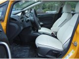2013 Ford Fiesta Titanium Sedan Arctic White Leather Interior