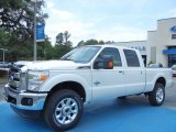 2013 White Platinum Metallic Tri-Coat Ford F350 Super Duty Lariat Crew Cab 4x4 #81170812