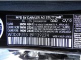 2011 C Color Code for Black - Color Code: 040