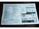 2013 Audi A6 2.0T Sedan Window Sticker