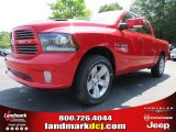 2013 Flame Red Ram 1500 Sport Crew Cab #81253030