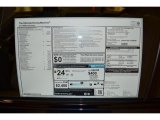 2013 BMW 5 Series 535i Sedan Window Sticker