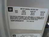 2002 Pontiac Grand Am SE Coupe Info Tag