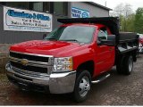 2009 Victory Red Chevrolet Silverado 3500HD Work Truck Regular Cab 4x4 Dump Truck #81349077