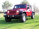 2007 Flame Red Jeep Wrangler Unlimited X 4x4 #8122237