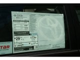 2013 Toyota Corolla LE Special Edition Window Sticker