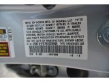 2011 Civic Color Code for Alabaster Silver Metallic - Color Code: NH700M