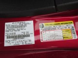 2013 Ford Mustang GT Premium Convertible Info Tag