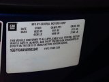 2004 Cadillac XLR Roadster Info Tag