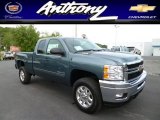 2013 Blue Granite Metallic Chevrolet Silverado 2500HD LT Extended Cab 4x4 #81584150