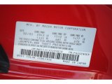 2003 MX-5 Miata Color Code for Classic Red - Color Code: A3E