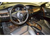 2007 BMW 5 Series 530i Sedan Black Interior