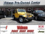 2000 Solar Yellow Jeep Wrangler Sport 4x4 #81870988