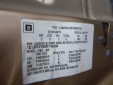 1998 Chevrolet Cavalier LS Sedan Info Tag