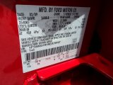2009 F350 Super Duty Color Code for Red - Color Code: F1