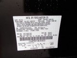 2013 Taurus Color Code for Tuxedo Black Metallic - Color Code: UH