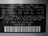 2011 Azera Color Code for Silver Frost Metallic - Color Code: Y5
