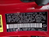 2013 ES Color Code for Matador Red Mica - Color Code: 3R1