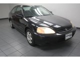 2000 Flamenco Black Pearl Honda Civic EX Coupe #82215790