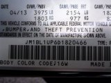 2013 MAZDA3 Color Code for Black Mica - Color Code: 16W