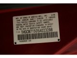 2005 Honda Accord LX Special Edition Coupe Info Tag