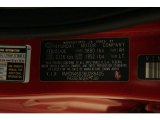 2006 Elantra Color Code for Electric Red - Color Code: AH