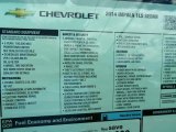 2014 Chevrolet Impala LS Window Sticker