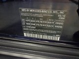 2012 GL Color Code for Capri Blue Metallic - Color Code: 359