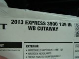 2013 Chevrolet Express Cutaway 3500 Utility Van Window Sticker