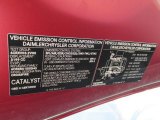 2006 Chrysler Crossfire Limited Coupe Info Tag