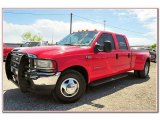 Red Ford F350 Super Duty in 2002