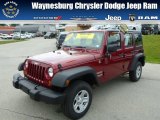 2012 Deep Cherry Red Crystal Pearl Jeep Wrangler Unlimited Sport 4x4 #82732017