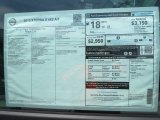 2013 Nissan Xterra S Window Sticker