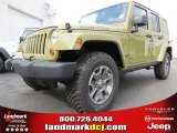 2013 Commando Green Jeep Wrangler Unlimited Rubicon 4x4 #82895742