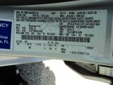 2012 Fiesta Color Code for Ingot Silver Metallic - Color Code: UX