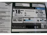 2013 Bentley Continental GT V8  Window Sticker