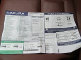 2012 Acura MDX SH-AWD Advance Window Sticker