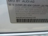 2014 Audi A8 L 4.0T quattro Info Tag