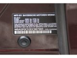 2013 BMW 5 Series 550i xDrive Gran Turismo Info Tag