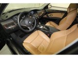 2008 BMW 5 Series 550i Sedan Natural Brown Interior