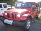 2013 Rock Lobster Red Jeep Wrangler Unlimited Sahara 4x4 #83102531