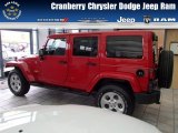2013 Flame Red Jeep Wrangler Unlimited Sahara 4x4 #83205959