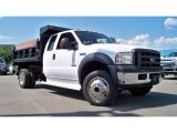 2006 Ford F550 Super Duty XL SuperCab Chassis 4x4 Dump Truck Front 3/4 View