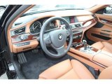 2012 BMW 7 Series 750Li Sedan Saddle/Black Interior